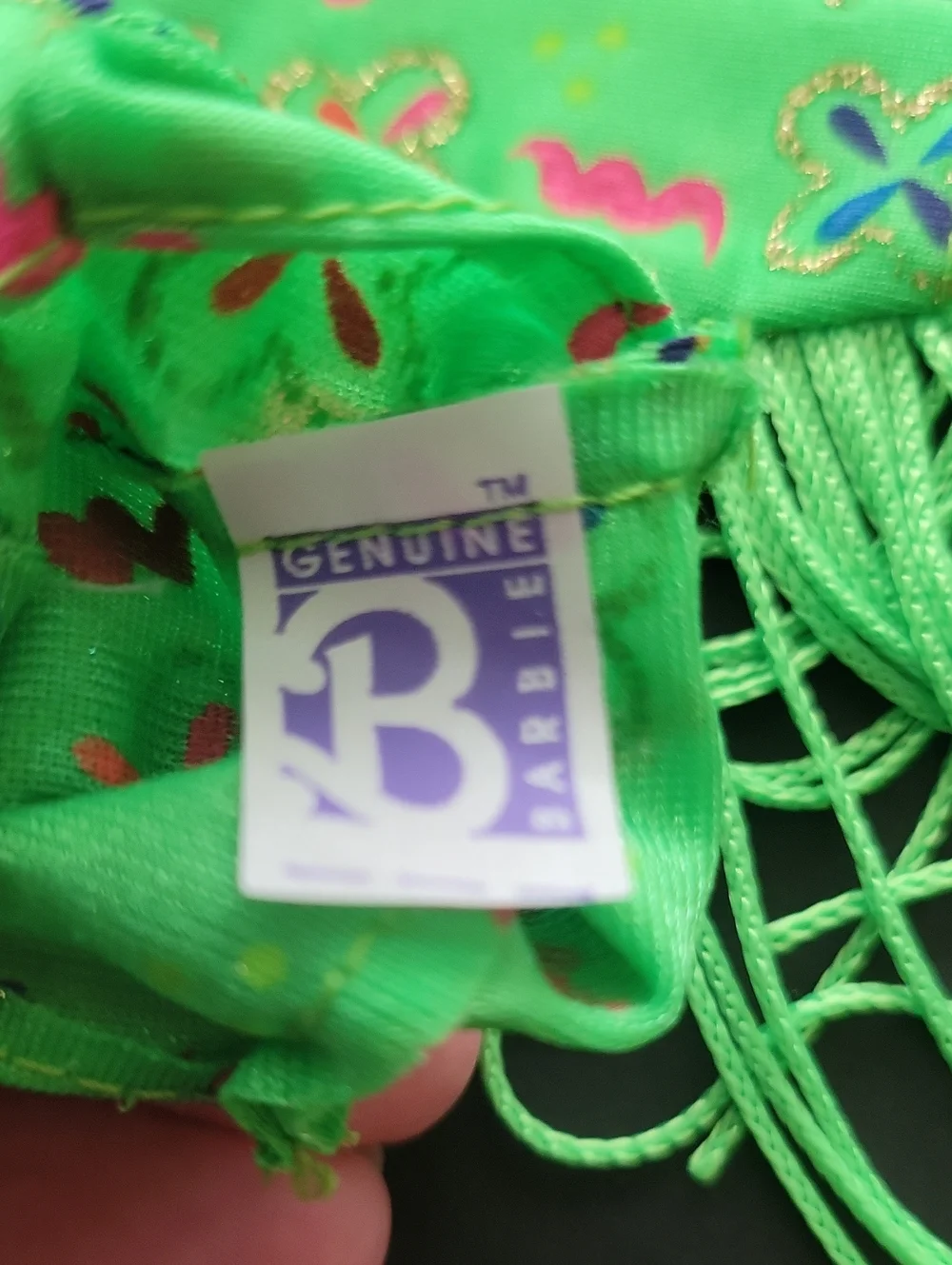 Neon Green Fringe Barbie Outfit- Floral Print Tank Dress & Jacket